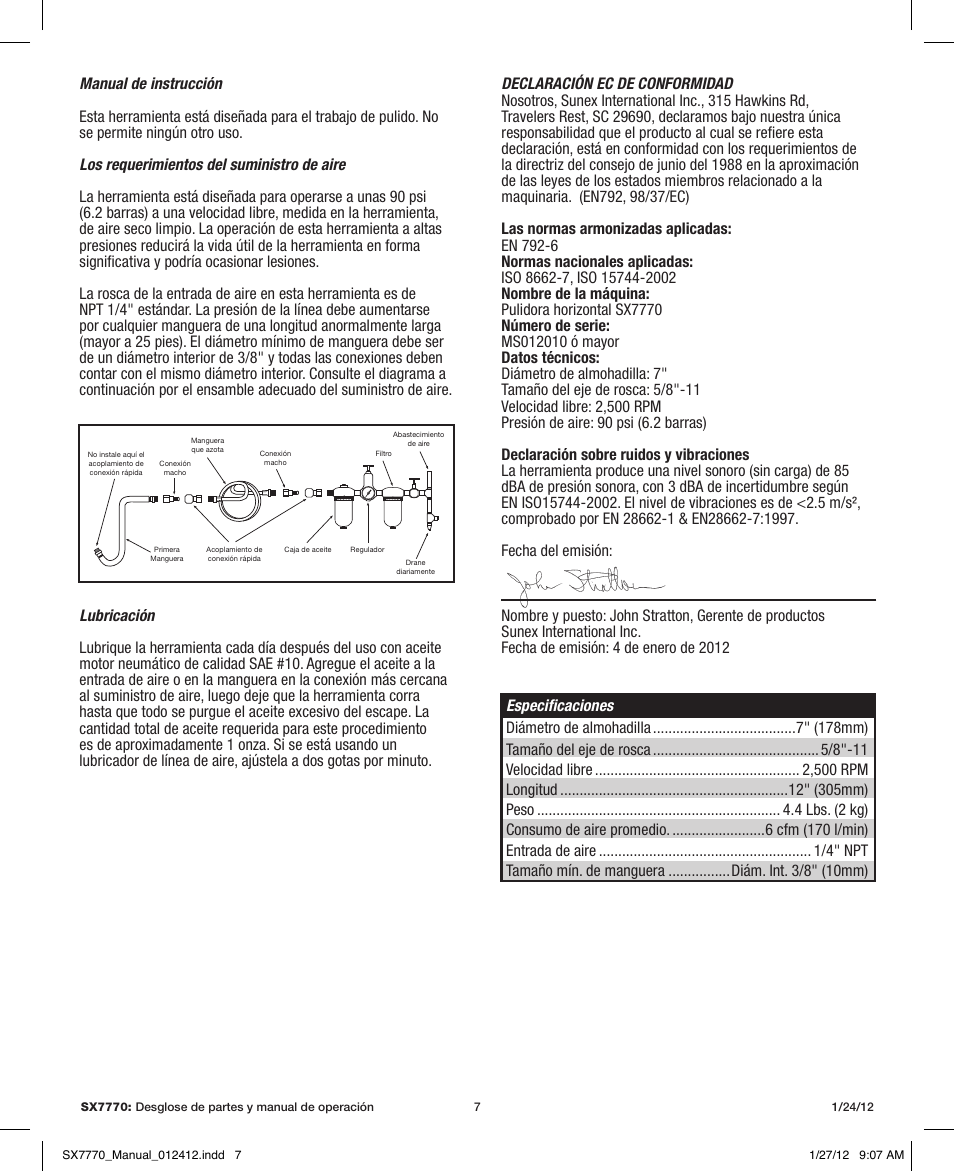 Sunex Tools SX7770 User Manual | Page 7 / 11