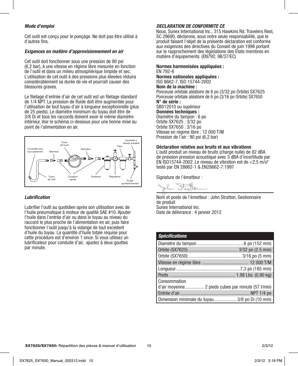 Sunex Tools SX7625 User Manual | Page 10 / 11