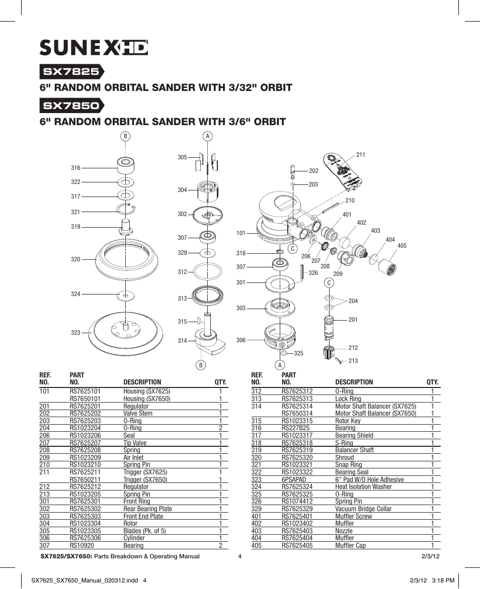 Sunex Tools SX7625 User Manual | Page 4 / 11