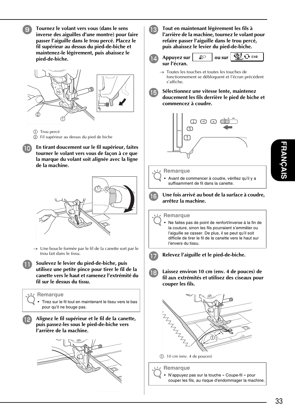 33 fr an çais | Brother NX-2000 User Manual | Page 35 / 88