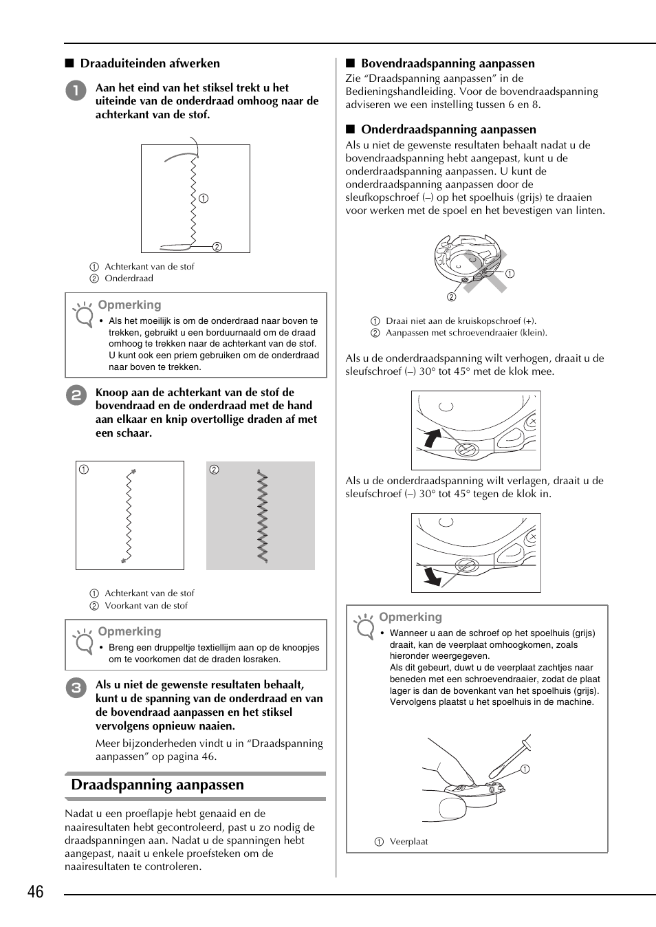 Draadspanning aanpassen | Brother NX-2000 User Manual | Page 48 / 88