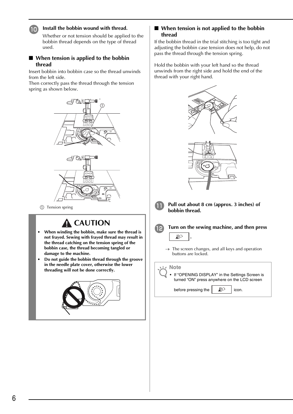 Caution | Brother NX-2000 User Manual | Page 8 / 88