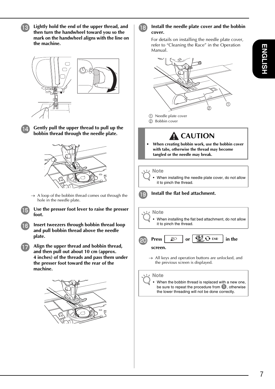 Caution, 7e ngl ish | Brother NX-2000 User Manual | Page 9 / 88