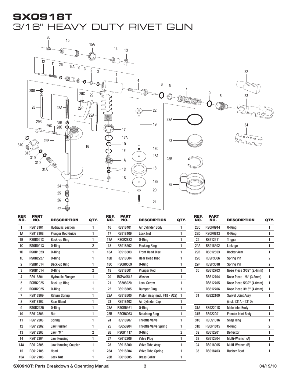 Sunex Tools SX0918T User Manual | Page 3 / 13