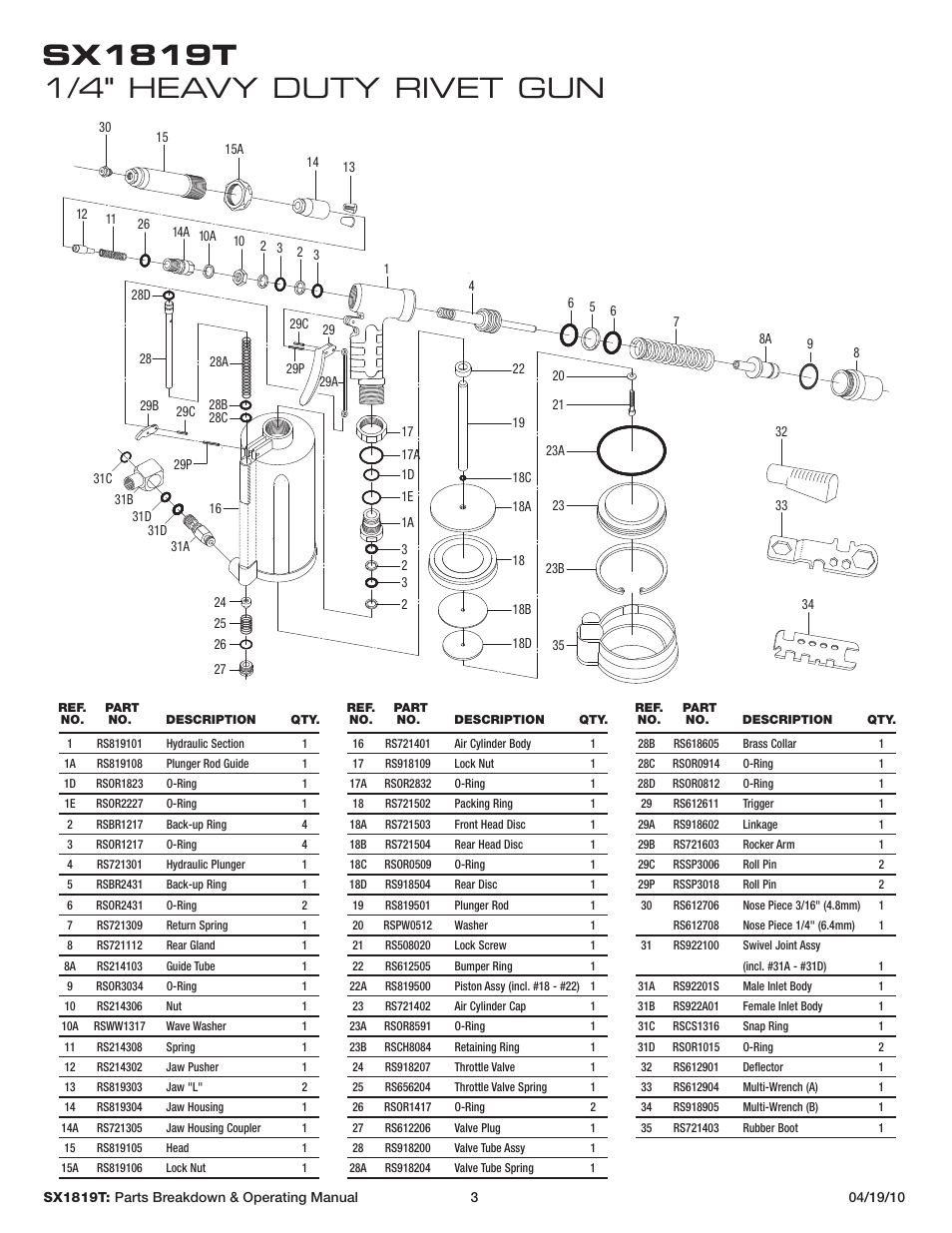 Sunex Tools SX1819T User Manual | Page 3 / 13