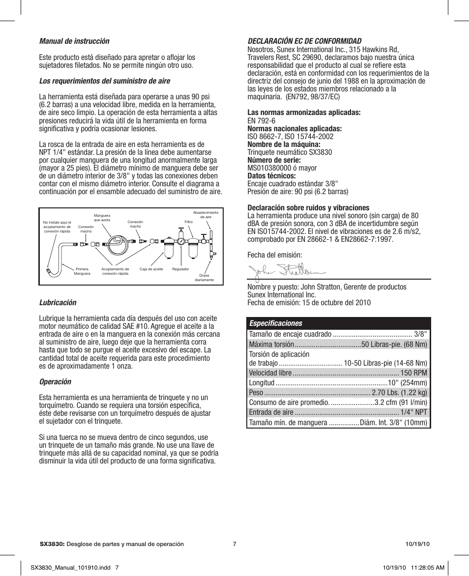 Sunex Tools SX3830 User Manual | Page 7 / 11