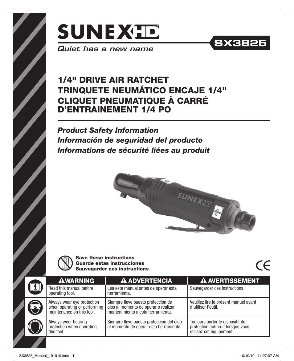 Sunex Tools SX3825 User Manual | 11 pages