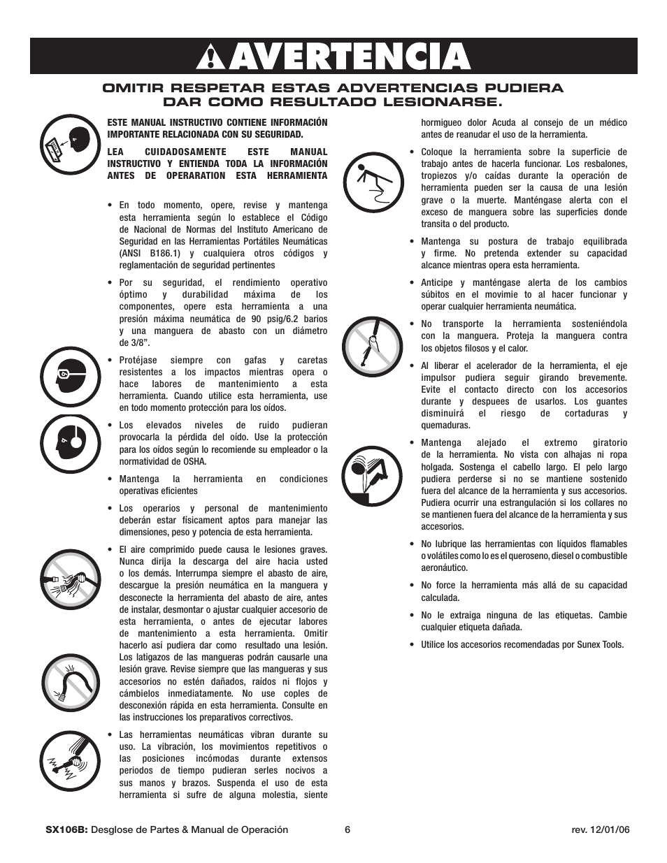 Sunex Tools SX106B User Manual | Page 6 / 10