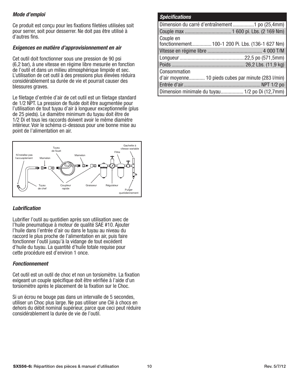 Sunex Tools SX556-6 User Manual | Page 10 / 11