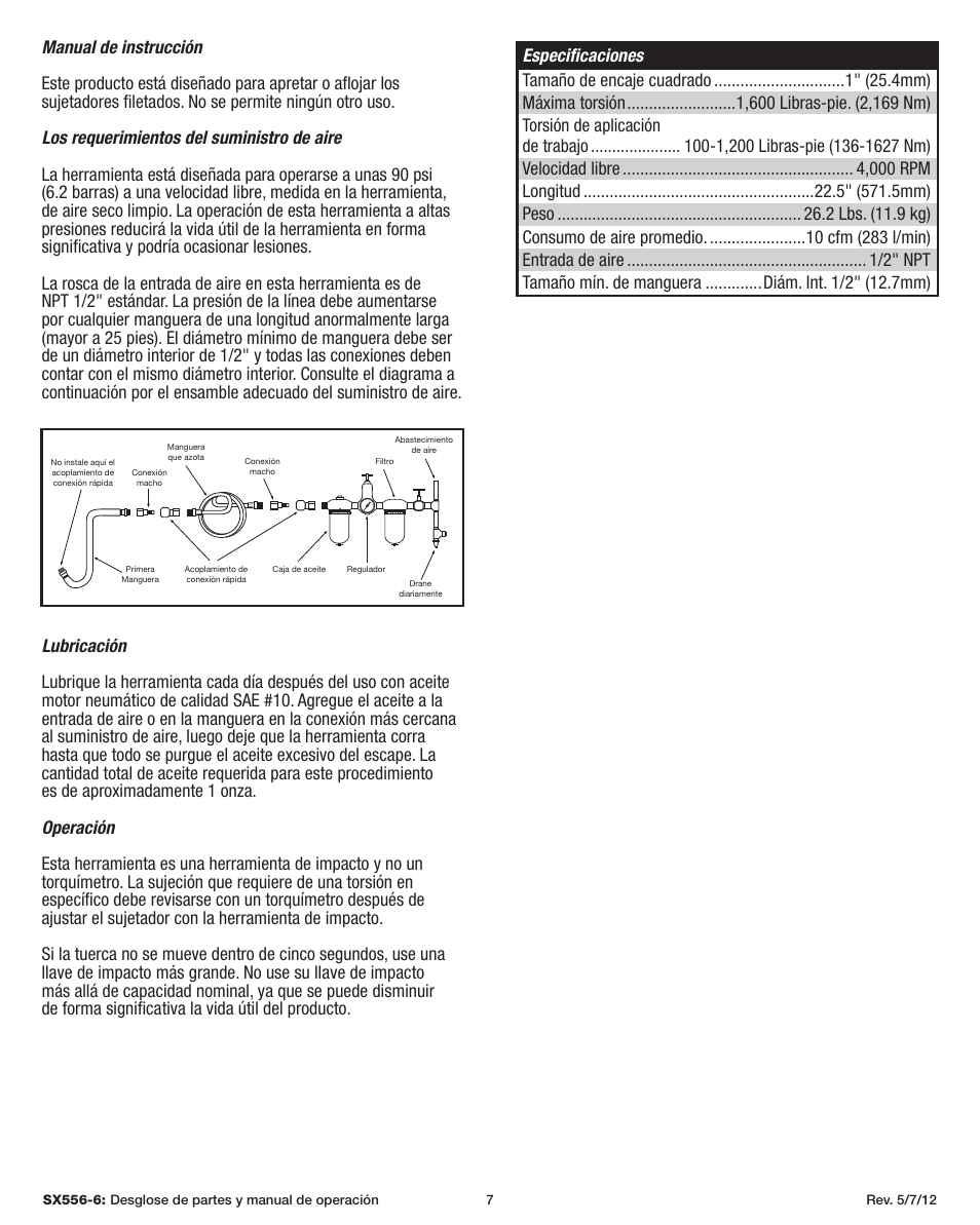 Sunex Tools SX556-6 User Manual | Page 7 / 11