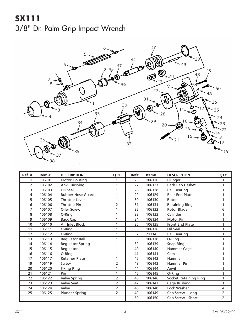 Sunex Tools SX111 User Manual | Page 3 / 4