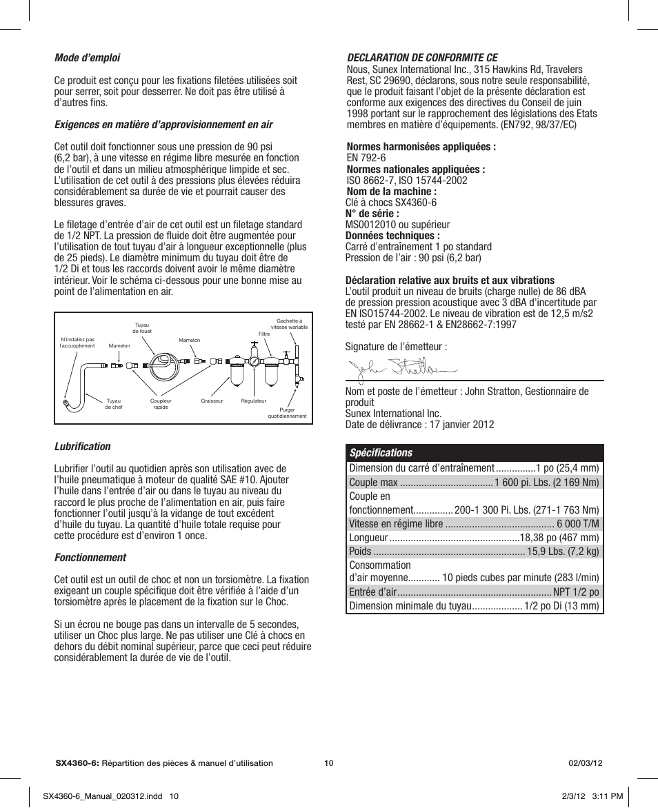 Sunex Tools SX4360-6 User Manual | Page 10 / 11