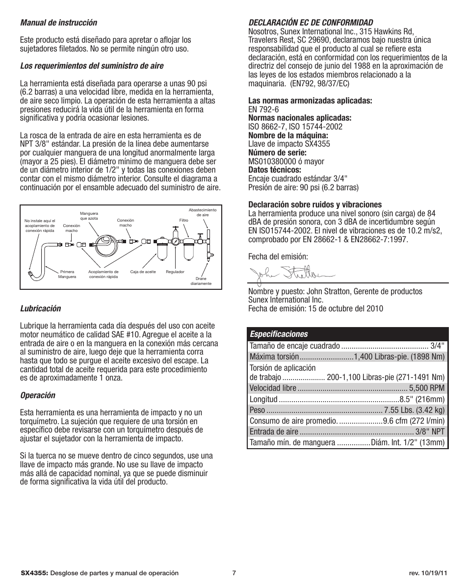 Sunex Tools SX4355 User Manual | Page 7 / 11