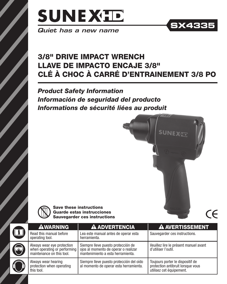 Sunex Tools SX4335 User Manual | 11 pages