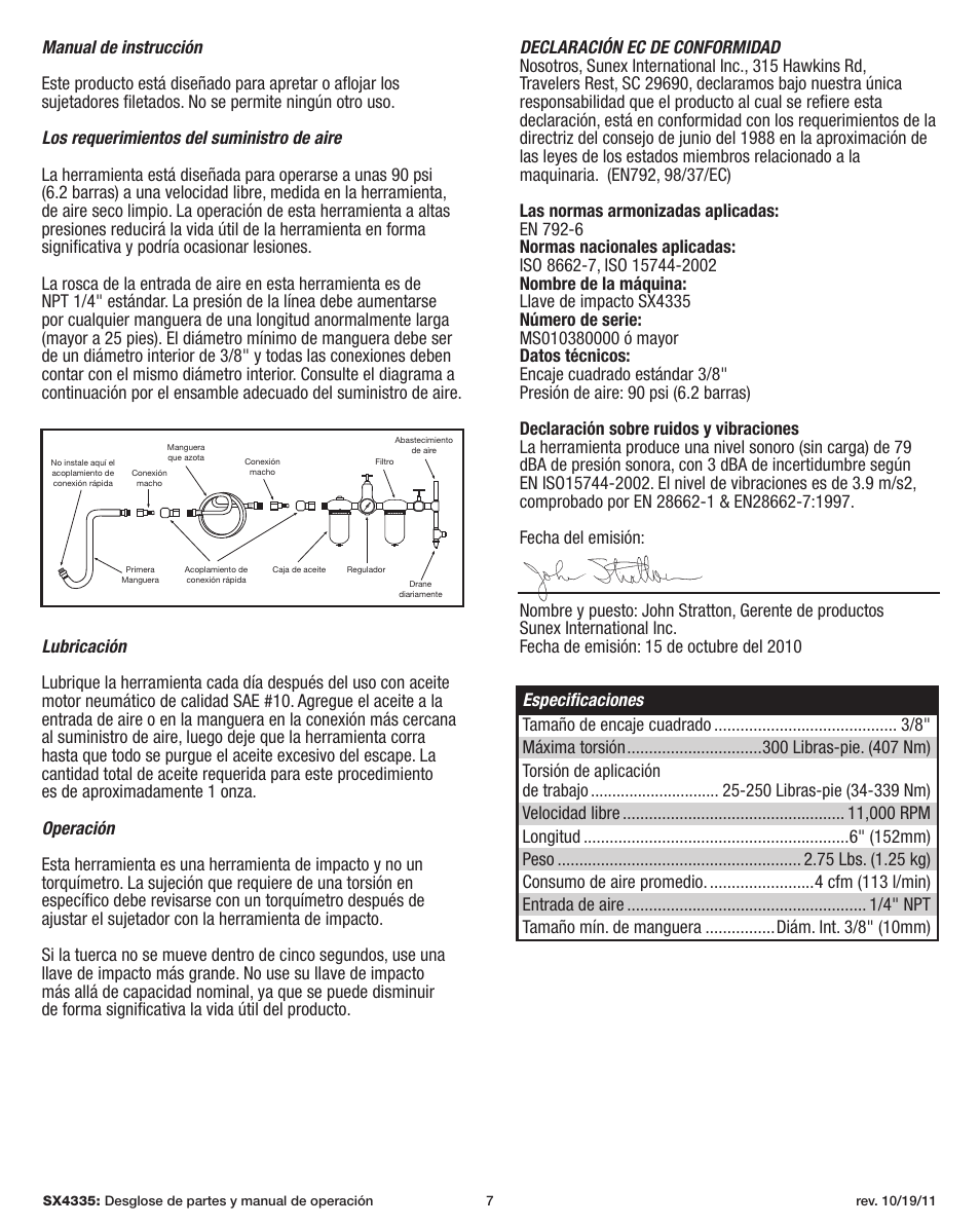 Sunex Tools SX4335 User Manual | Page 7 / 11