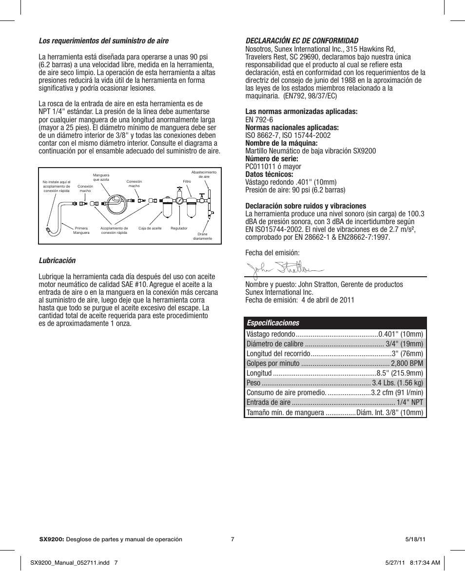 Sunex Tools SX9200 User Manual | Page 7 / 11