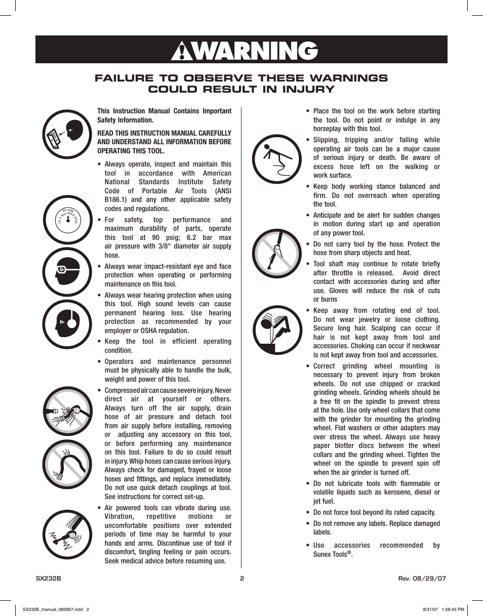 Sunex Tools SX232B User Manual | Page 2 / 10