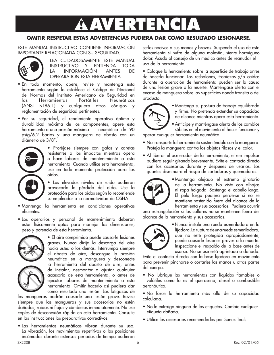 Sunex Tools SX230B User Manual | Page 6 / 10