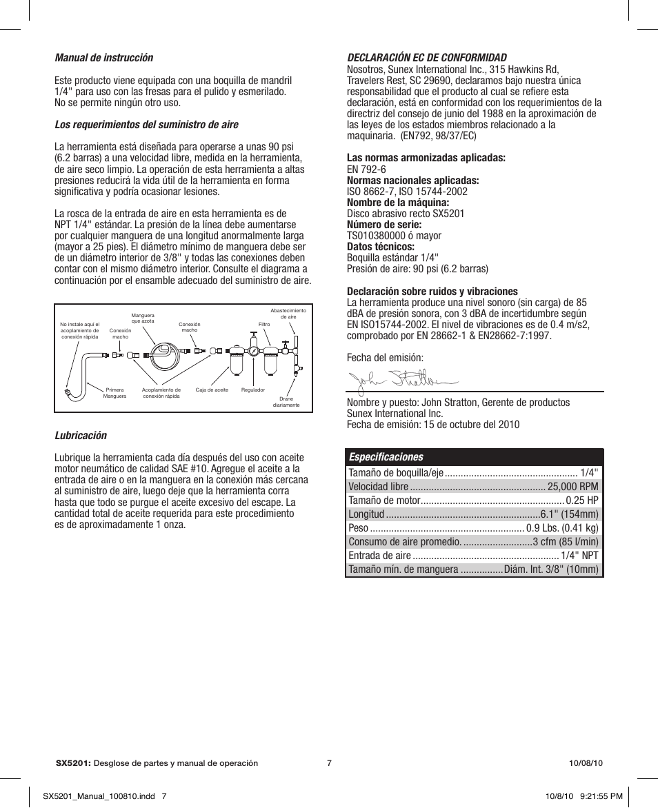 Sunex Tools SX5201 User Manual | Page 7 / 11