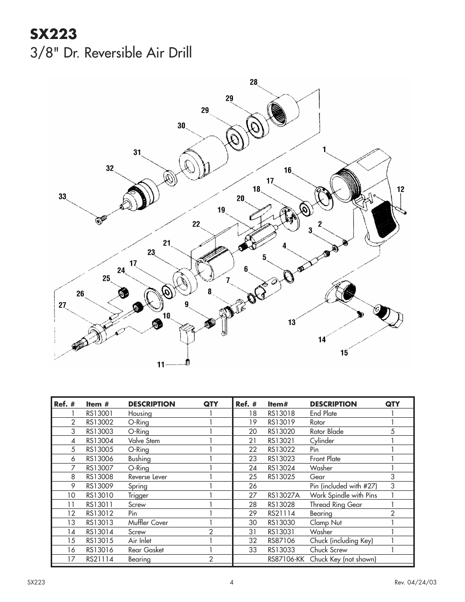 Sunex Tools SX223 User Manual | Page 4 / 4