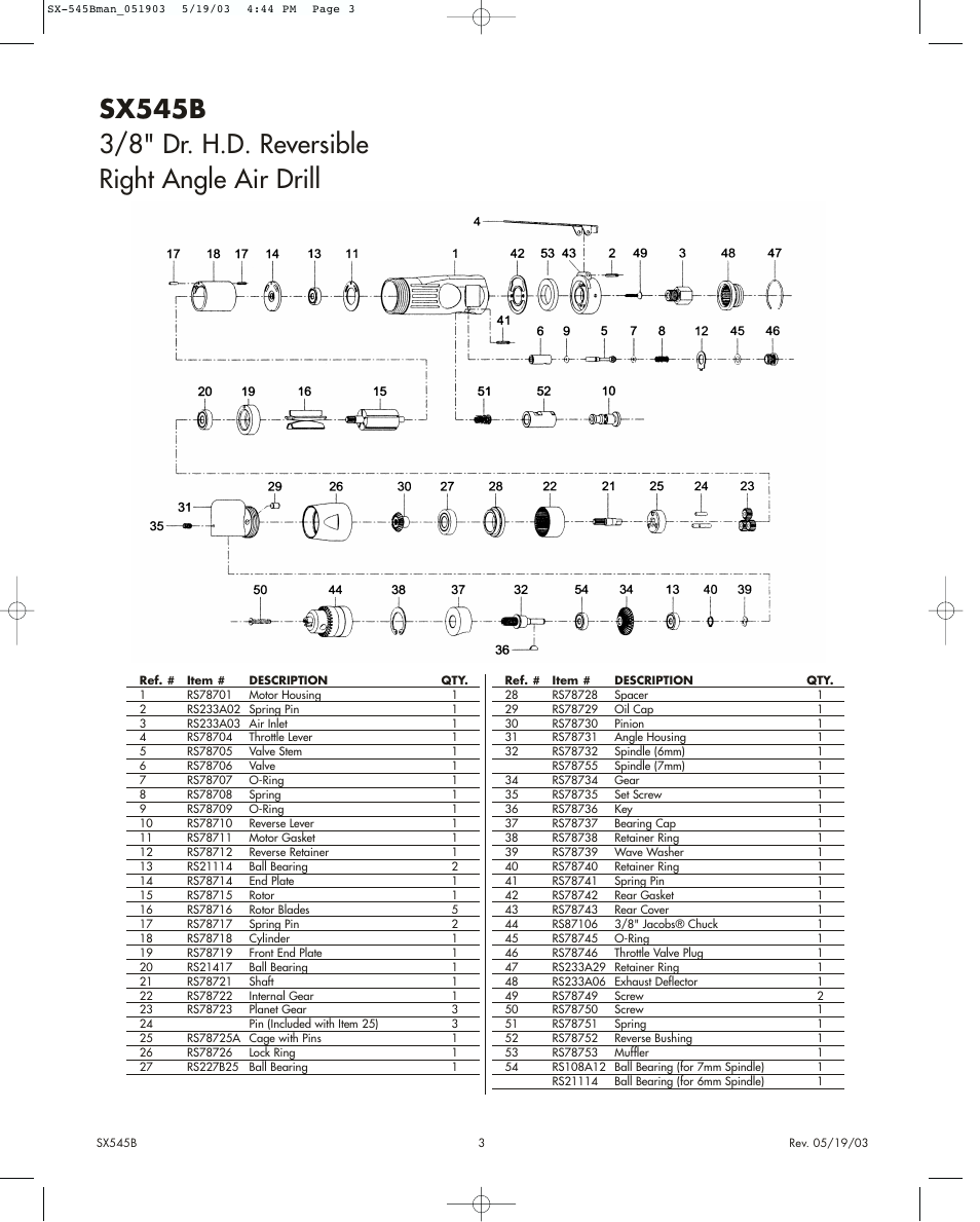 Sunex Tools SX545B User Manual | Page 3 / 4