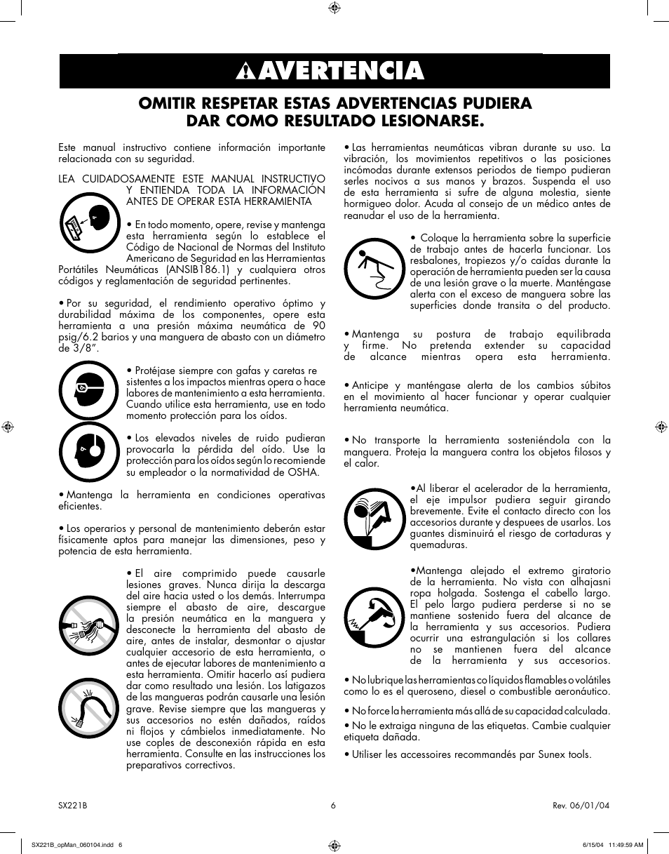 Sunex Tools SX221B User Manual | Page 6 / 10