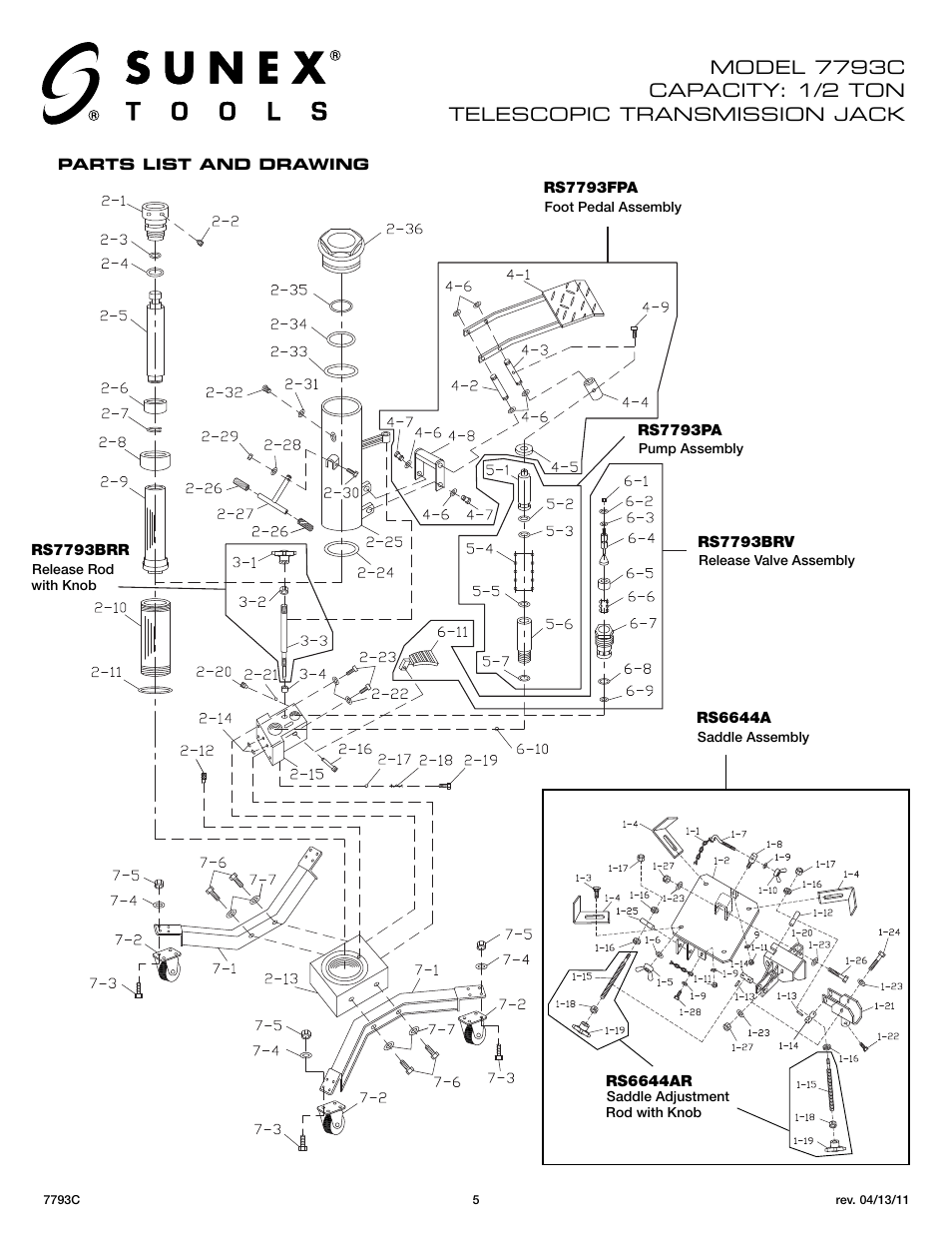 Sunex Tools 7793C User Manual | Page 5 / 17