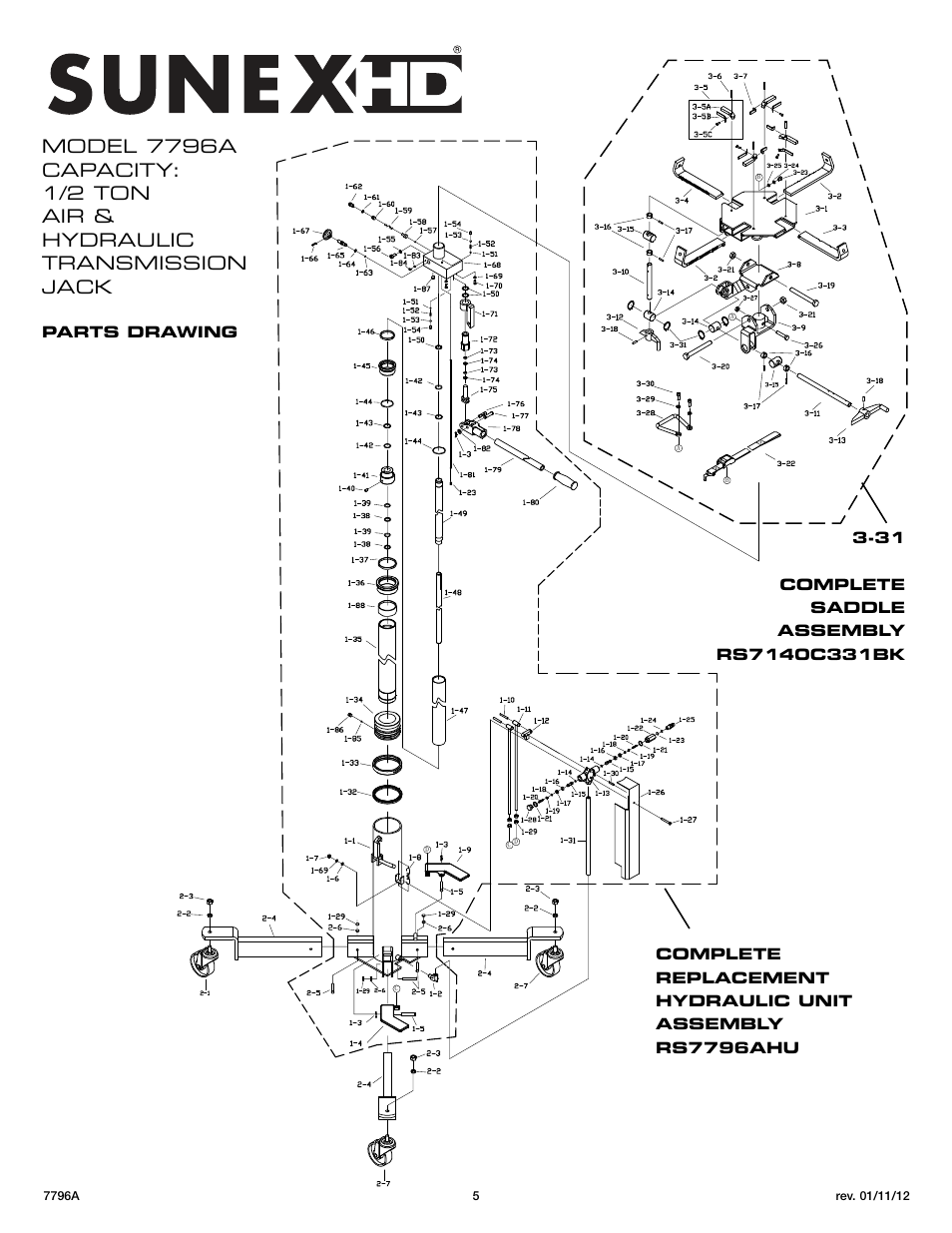 Sunex Tools 7796 User Manual | Page 5 / 14