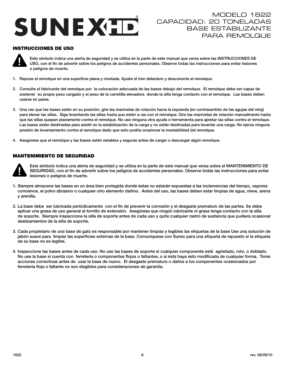 Sunex Tools 1622 User Manual | Page 6 / 10