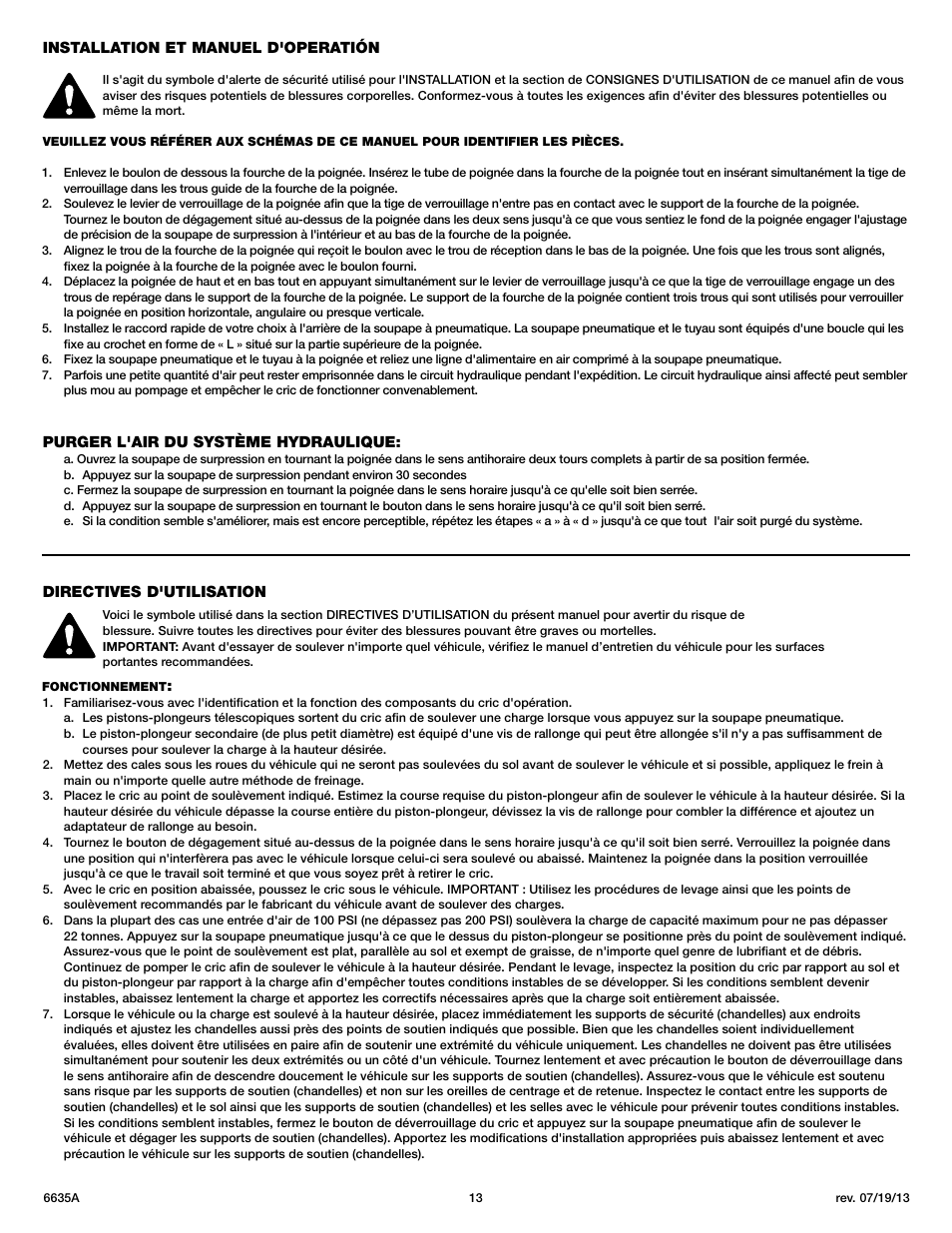 Sunex Tools 6635A User Manual | Page 13 / 14