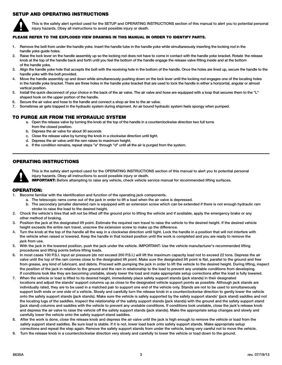 Sunex Tools 6635A User Manual | Page 3 / 14