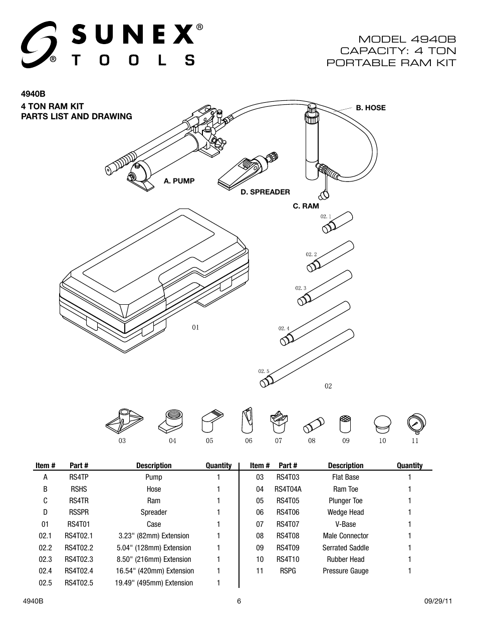 Sunex Tools 4940B User Manual | Page 6 / 18