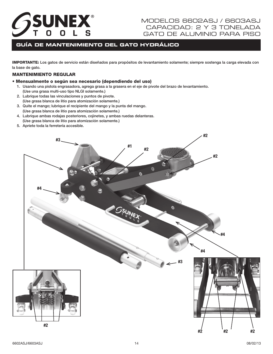 Sunex Tools 6602ASJ User Manual | Page 14 / 20