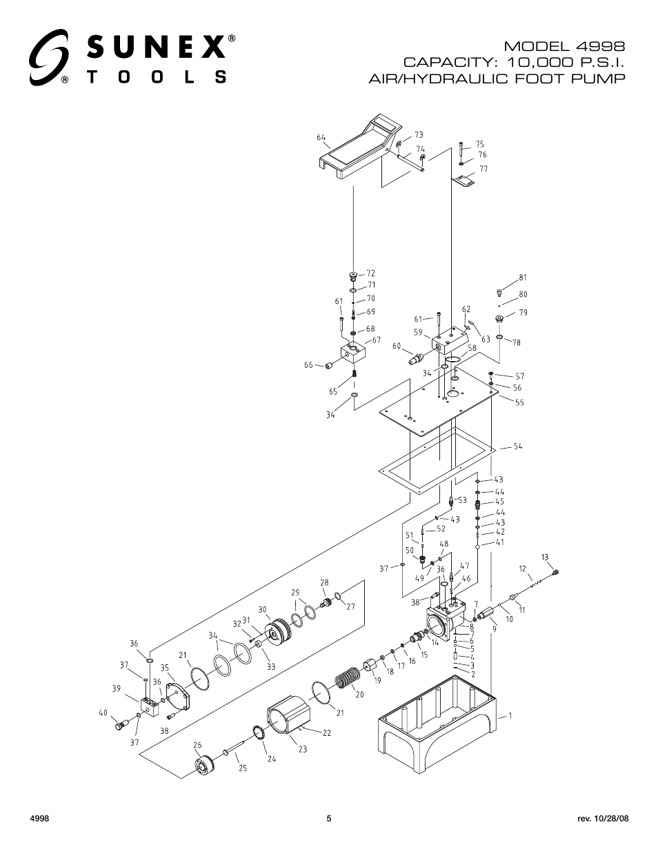 Sunex Tools 4998 User Manual | Page 5 / 10