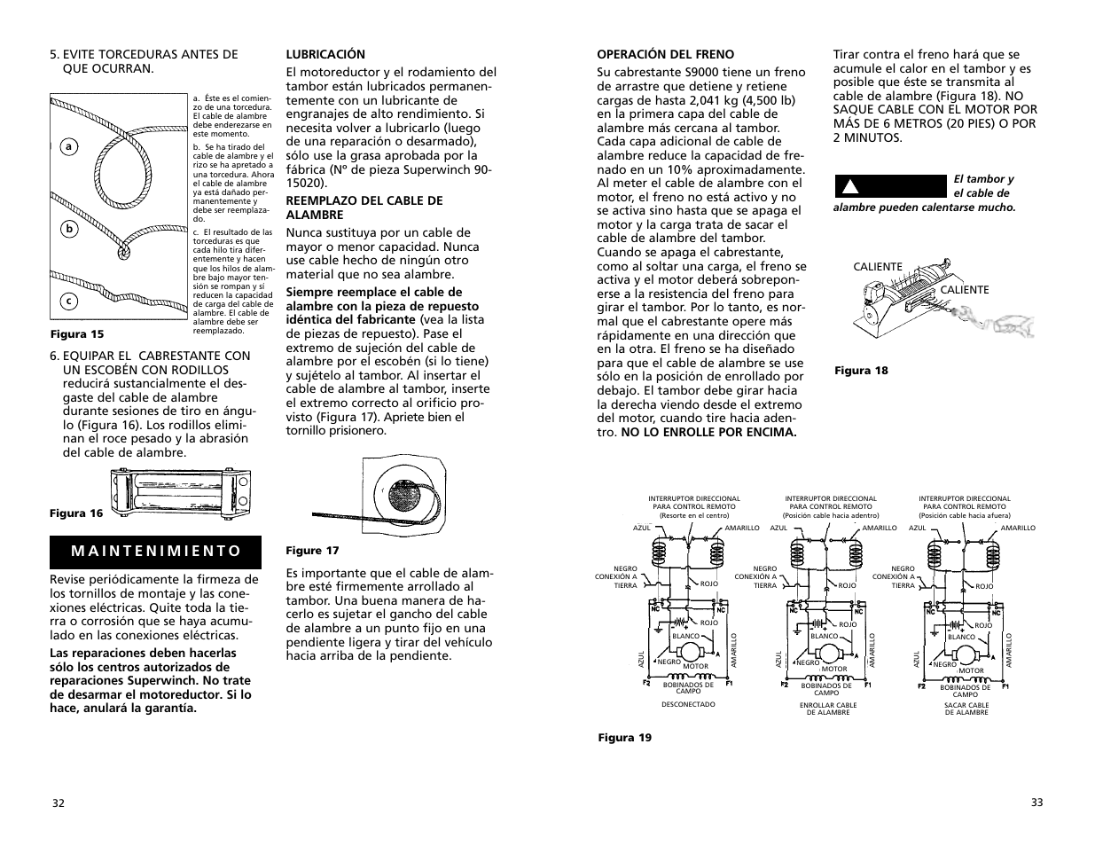 Peligro | Superwinch S9000 - 4,082 kgs/12V (1916, 1918) User Manual | Page 17 / 30