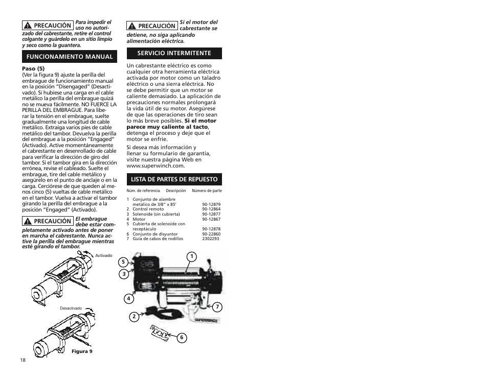 Superwinch LP10000 – 4,535 kgs/12V User Manual | Page 10 / 10