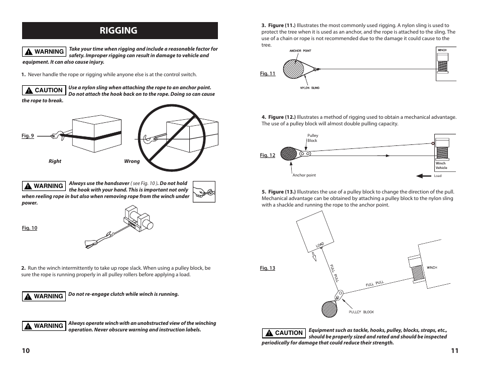 Rigging | Superwinch TALON SERIES WINCH User’s Guide User Manual | Page 6 / 18