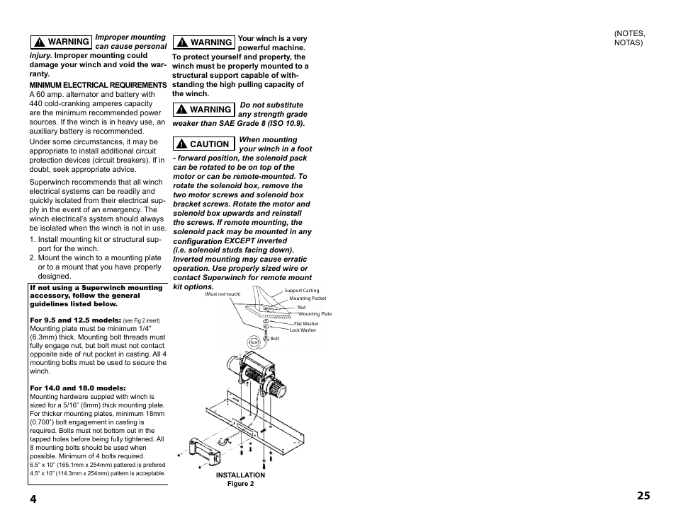 Superwinch TALON SERIES WINCH Installation User Manual | Page 4 / 14