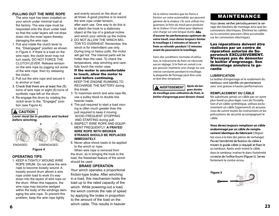 Maintenance | Superwinch TALON SERIES WINCH Installation User Manual | Page 6 / 14