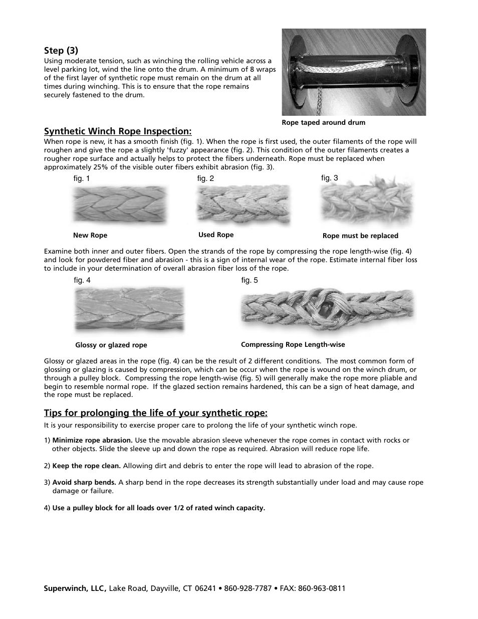 Superwinch TALON SERIES WINCH Synthetic Winch Rope User Manual | Page 2 / 6