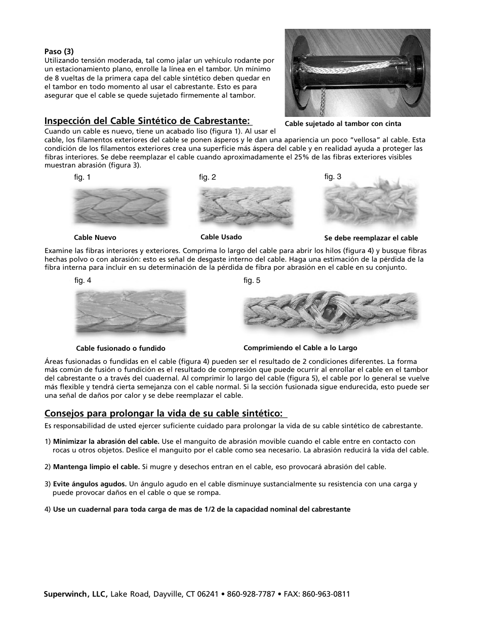 Superwinch TALON SERIES WINCH Synthetic Winch Rope User Manual | Page 4 / 6