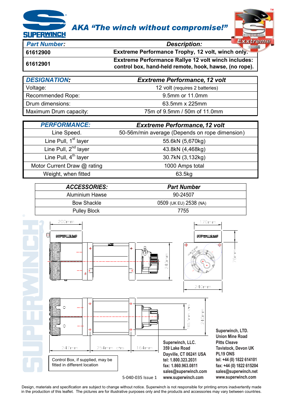 Aka “the winch without compromise | Superwinch EXXTREME 12.5 RALLYE User Manual | Page 2 / 2