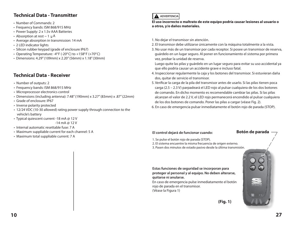 Superwinch Certus Wireless for Superwinch S Series winches User Manual | Page 10 / 18