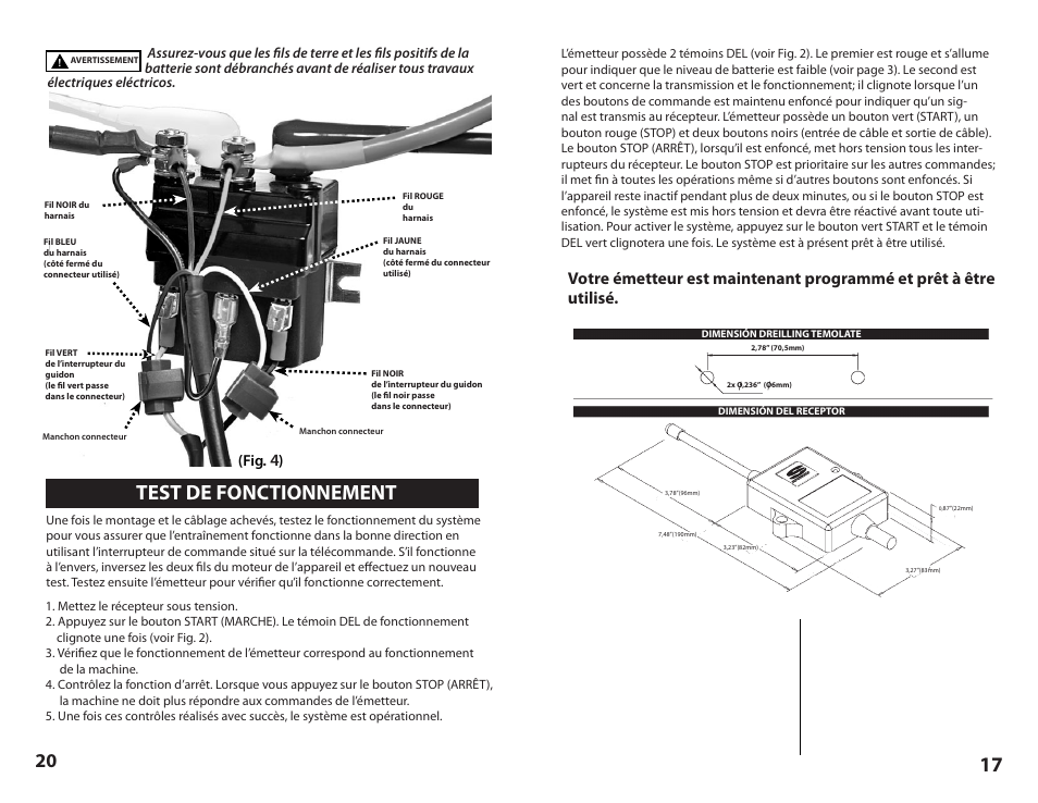 Test de fonctionnement, Fig ) | Superwinch Certus Wireless for Superwinch S Series winches User Manual | Page 17 / 18