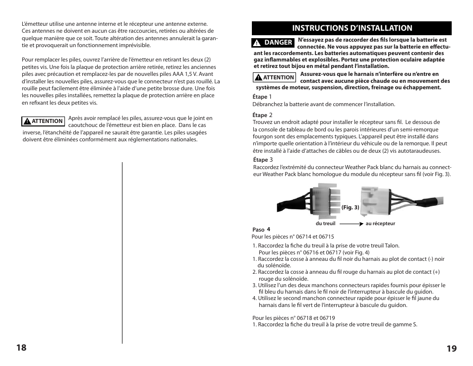 Instructions d’installation | Superwinch Certus Wireless for Superwinch S Series winches User Manual | Page 18 / 18