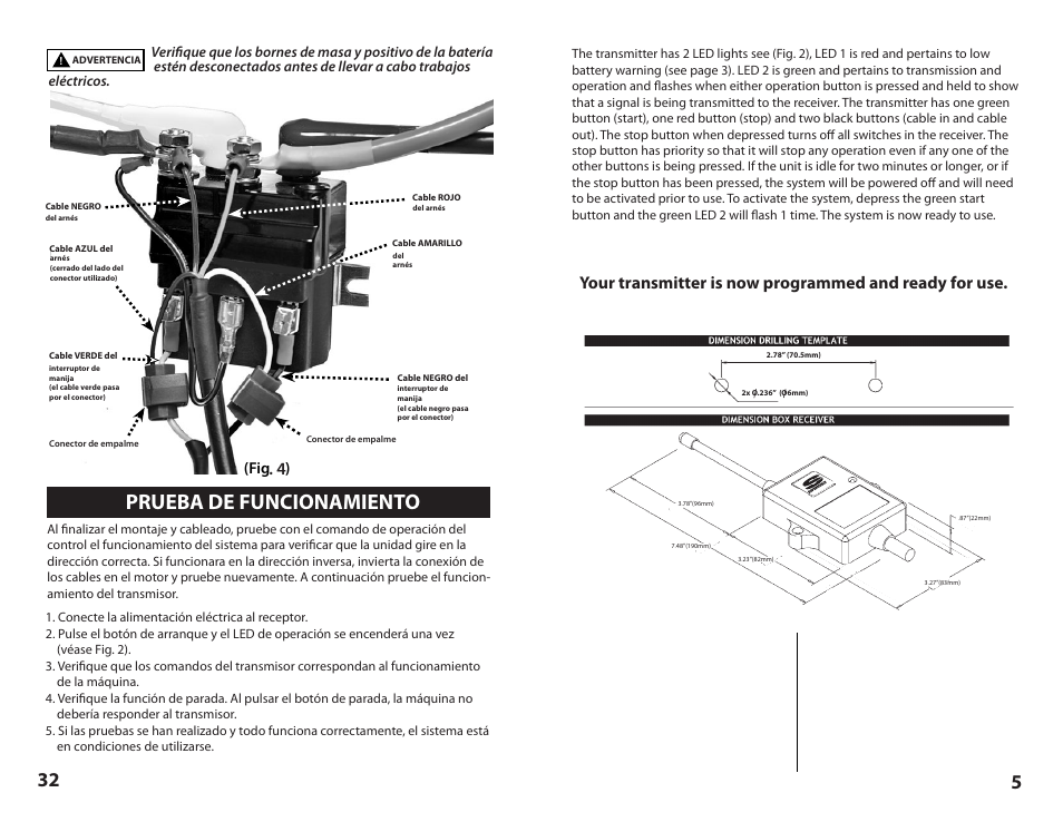 Prueba de funcionamiento, Fig ) | Superwinch Certus Wireless for Superwinch S Series winches User Manual | Page 5 / 18