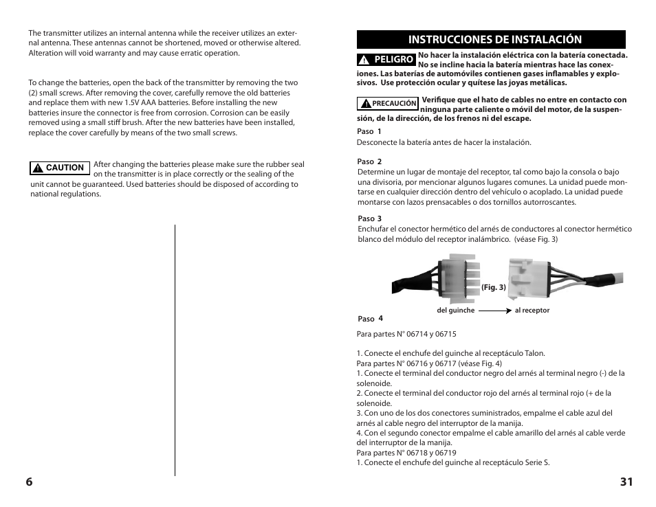 Instrucciones de instalación | Superwinch Certus Wireless for Superwinch S Series winches User Manual | Page 6 / 18