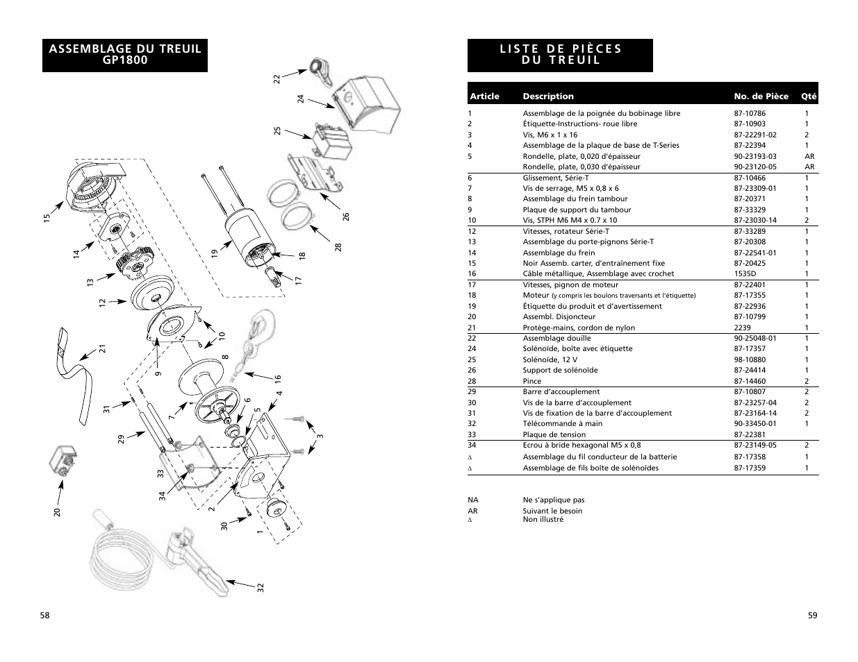 Assemblage du treuil gp1800 | Superwinch GP2300 – 1,043 kgs/12V User Manual | Page 30 / 34