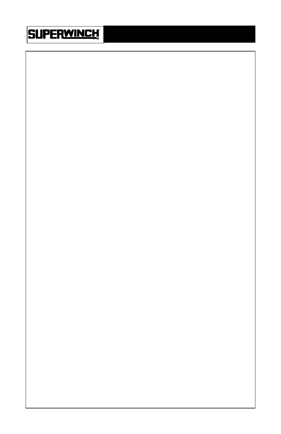 Superwinch EX1 – 453 kgs/12V (1110) User Manual | Page 16 / 48