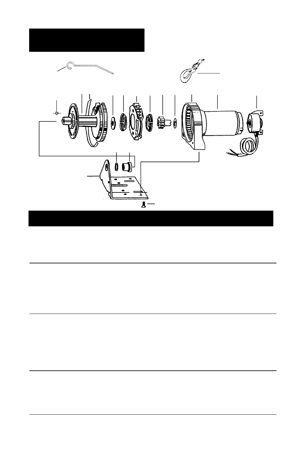 Liste de pièces de rechange | Superwinch EX1 – 453 kgs/12V (1110) User Manual | Page 43 / 48